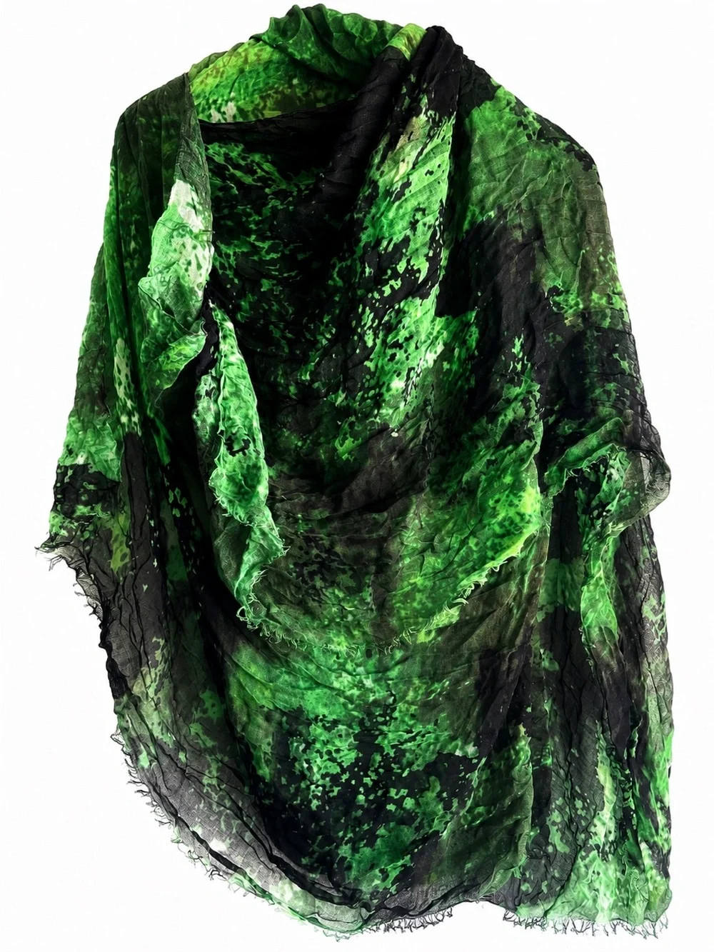 Modal Cashmere Scarf | Authentic Oscar de la Renta Pre-Fall 2011 Abstract Print